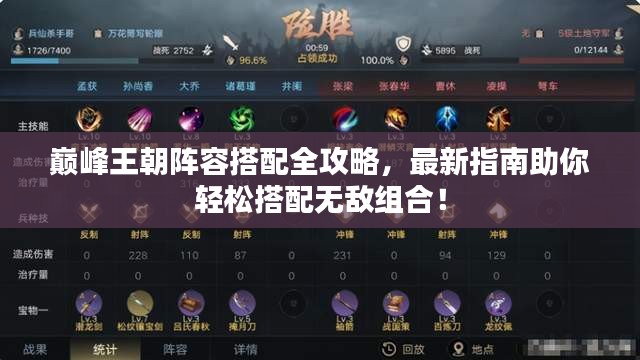 巔峰王朝陣容搭配全攻略,最新指南助你輕松搭配無敵組合!