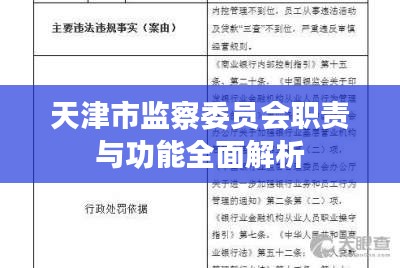 天津市監(jiān)察委員會(huì)職責(zé)與功能全面解析
