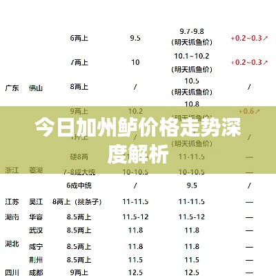今日加州鱸價格走勢深度解析