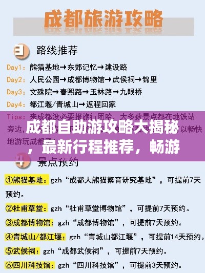 成都自助游攻略大揭秘,最新行程推薦,暢游無憂!