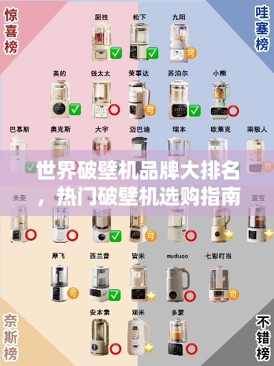世界破壁機(jī)品牌大排名,熱門破壁機(jī)選購指南