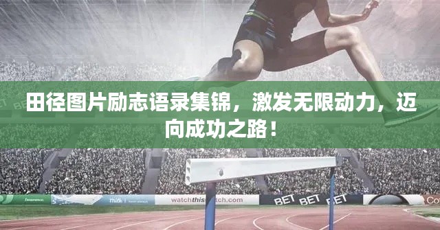 田徑圖片勵志語錄集錦,激發(fā)無限動力,邁向成功之路!