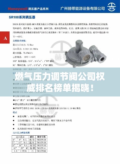 燃氣壓力調節閥公司權威排名榜單揭曉！