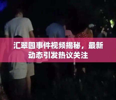 匯翠園事件視頻揭秘,最新動態引發熱議關注