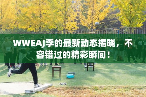 WWEAJ李的最新動態(tài)揭曉,不容錯過的精彩瞬間!